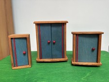 Grimms Puppenstube Holz Puppenstube Möbel Konvolut selten eingestellt Rarität 