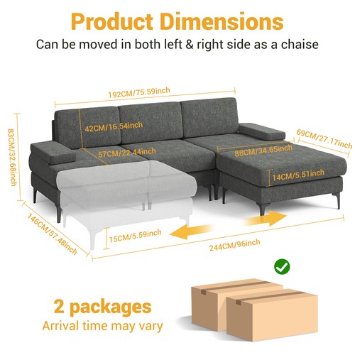 Form ecksofa mit - l-form,