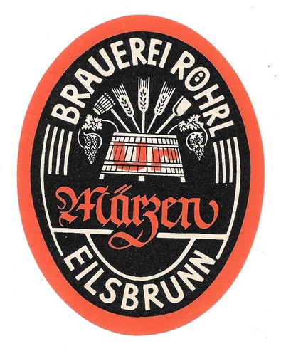 Bieretikett brauerei röhrl - brauerei,