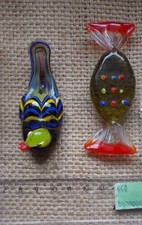 Dekoration Bonbon und Ente aus buntem Glas?