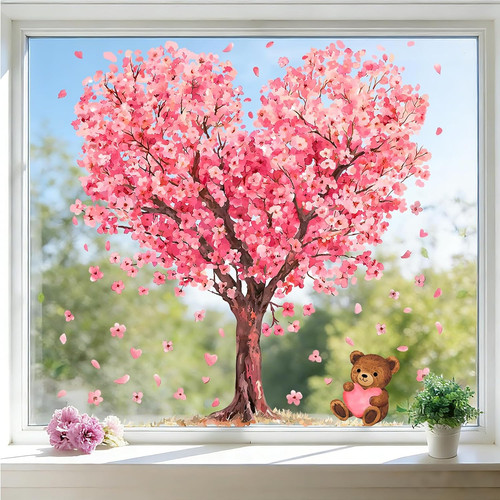 Fensterbilder set rosa - fensterbilder,