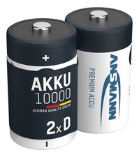 ANSMANN NiMH Akku Mono D Typ 10000 (min. 9300 mAh) 2er Blister