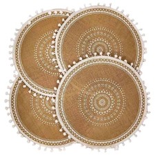 Runde Tischsets 4er Set, Boho