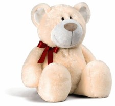 XXL NICI Bär 80cm groß Weihnachtsbär mit Schleife Plüschtier beige Teddybär NEU