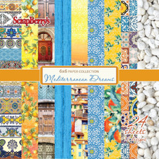 Scrapbooking Papierset Mediterranean Dreams  24 Stück einseitig, 12 Designs 190g