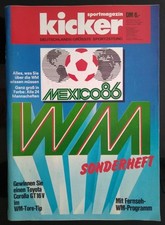 Kicker Sport-Magazin ⚽️ Sonderheft WM'86 Mexico 🇲🇽 unbeschnitten& komplett