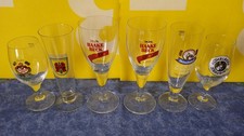 6 Pilsgläser: Haake Beck, Mönchshof, Röhrlbräu, etc. (Bier-Glas / Bierglas)
