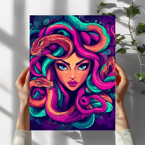 Medusa cartoon poster schöne - medusa,
