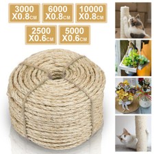 Sisalseil natur 6-8mm Kratzbaum Katzenleiter Sisal Schnur versch. Längen