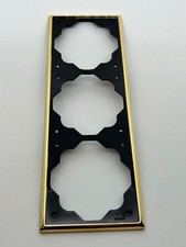 Busch Jaeger 1723-73 Impuls 3-fach Rahmen solargold gold schwarz g