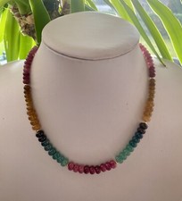 Schwere Turmalinkette Im Verlauf 4-8 mm In 14 Karat Gold/Unikat