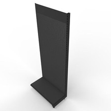 Metallregal Anbauregal 300x100 cm HxB Lochblech Regal Kiosk Supermarkt anthrazit