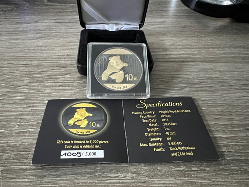 1oz china panda golden - panda,