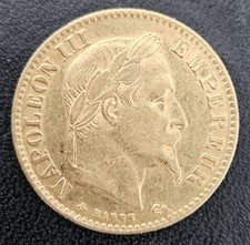 10 Francs Napoleon 1863 A Paris Gold Or Oro Goud
