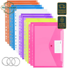 TOOELMON Dokumententasche A4, 12 Stück Transparent Dokumentenmappe A4 zum Abh...