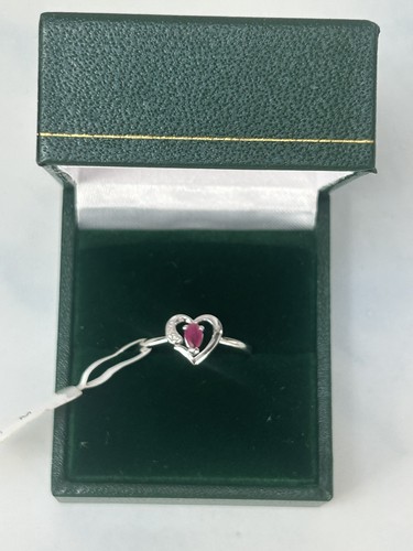 Herzring weißgold rosa - herzring,