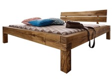 Bett massiv Balkenbett groß