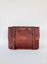 Herren Leder Laptop Messenger