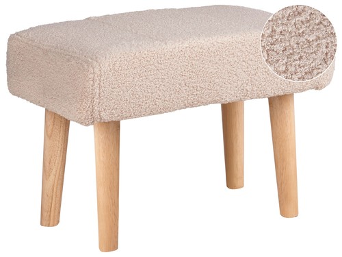 Hocker mit holzbeinen bouclé - hocker,