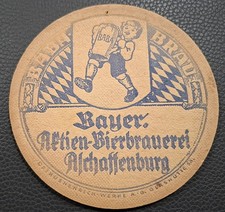 Alter Bierdeckel --- Bayerische Aktien-Bierbrauerei (BABA) Aschaffenburg
