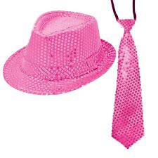 Pailletten Krawatte & Hut im
