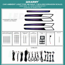 Ambientebeleuchtung Innenraum LED RGB für VW Golf 7 2014–2021 App Steuerung Auto