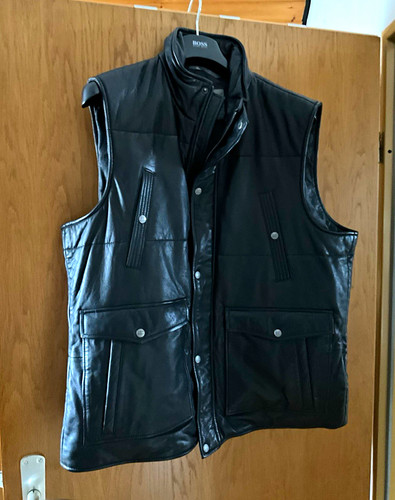Jcc herren lederweste schwarz - herren,