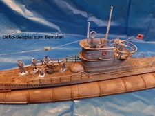 "U-Boot Besatzung bei Deckarbeit", 7 unbemalte Figuren der Wehrmacht, 1:87, WW2
