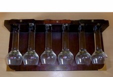 Linie Aquavit 6 Gläser mit Wandhänger Original aus Norwegen, Top Zustand