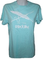 DAMEN T-SHIRT SHIRT KURZARM  IRIEDAILY MINT GRÜN WEISS  FEDER MOTIV Gr. S NEU