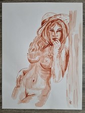 Aquarellbild weiblicher Akt