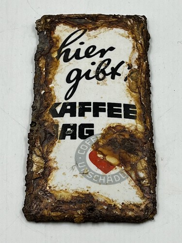 Antikes kaffee hag - antikes, emailschild