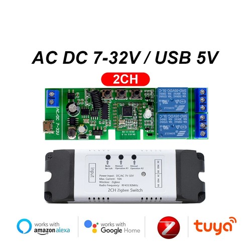 2ch tuya zigbee relais modul - tuya,