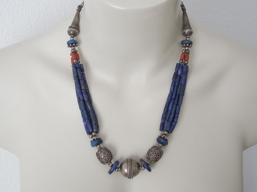 Kette silber lapis - lapis, lazuli