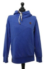 Naketano Welleprinz Herren Hoodie Sweatshirt M blau Kapuze Sweat mit Baumwolle
