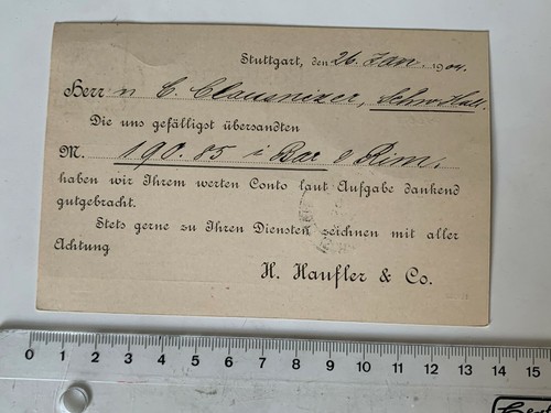 Mitteilung 1904 kunstanstalt - mitteilung,