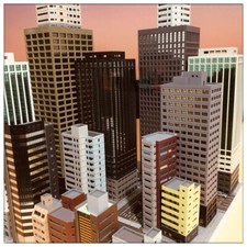 1:300 Diorama Architekturmodell Stadthaus Büro Szene Gebäude Modell Szene Toy