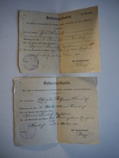 Geburtsurkunde der Gemeine