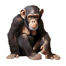 8x sticker chimpanzee car