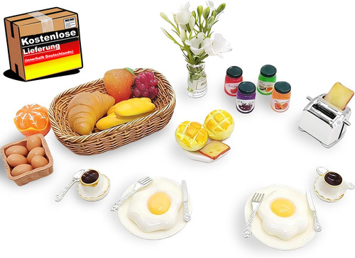 Miniatur frühstücksset - miniatur, 36