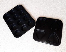 Muttertag Herz Backform und Muffinform 12er  Kuchenform Blech Muffinblech