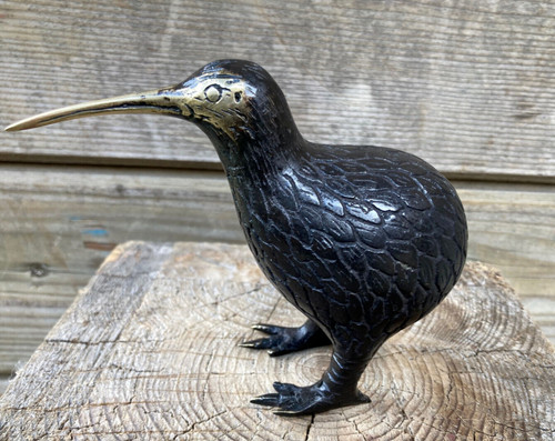 Bronze metall kiwi 14cm - bronze,