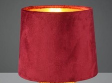 E14 Stoffschirm Ersatzschirm Tischlampe Lampenschirm Velour gold Samt bordeaux