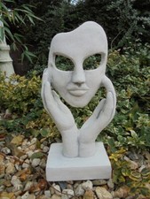 Steinfigur maske steinguss - steinfigur,