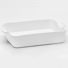 VAN WELL Auflauf Back Form eckig Porzellan weiß glänzend 35 x 22,5 x 7,5 cm