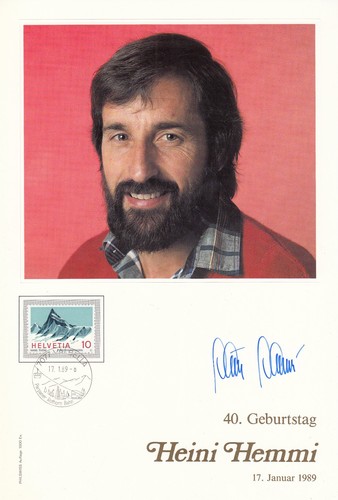Schweiz autogrammblatt heini - autogrammblatt,