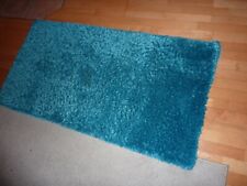 Teppich Wohnzimmer Einfarbig Weich Modern Langflor, 70x140cm-petrol (blau/grün)