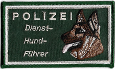 Polizei HESSEN Schäferhund Diensthundführer K-9 DHF Abzeichen Patch GRÜN Ffm