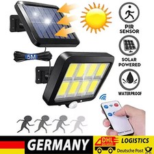 Solarleuchte 160 LED Solarlampe Bewegungsmelder Außen Fluter Sensor Strahler