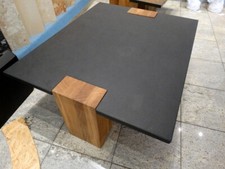 Tisch aus schiefer - schiefer, eiche